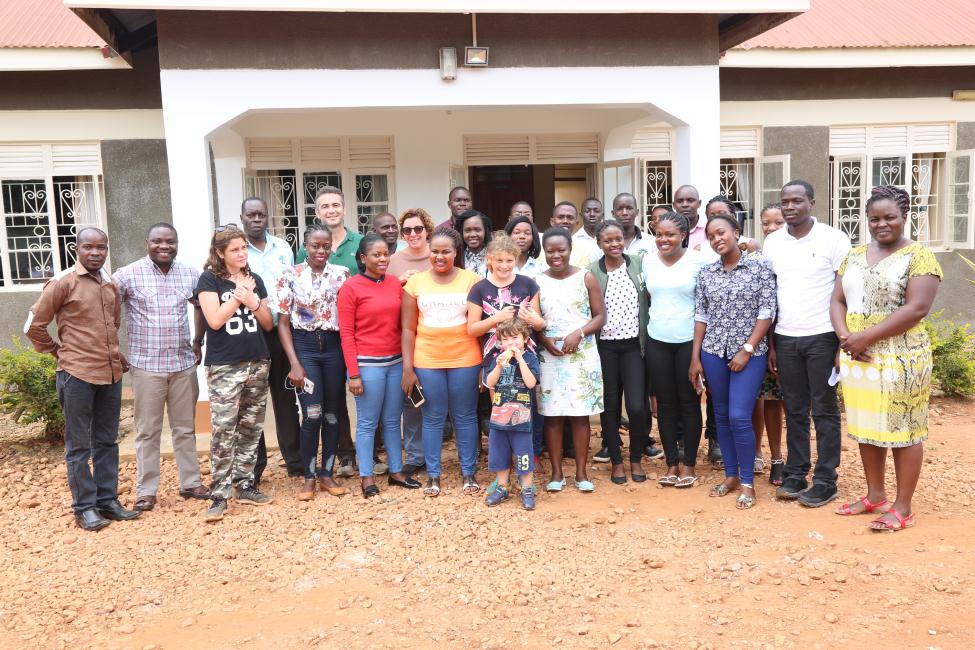 Participants gather for a group photo